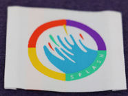 Multi Color End Fold Woven Clothing Labels for Garment T-Shirts