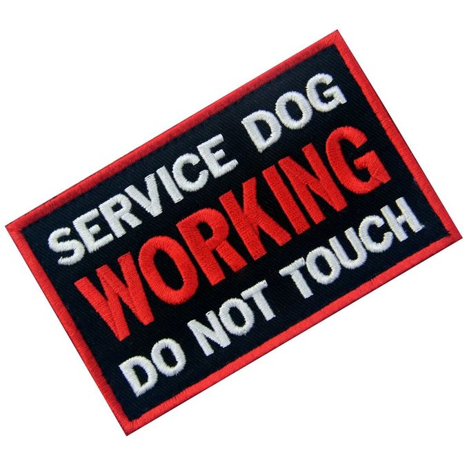 ΜΗΝ ΜΕ ΑΓΓΙΞΤΕ κεντητική διακριτικών υφασμάτων συνήθειας που υφαίνεται επιδιορθώνει για τα εργαζόμενα σκυλιά